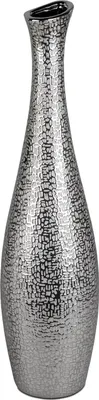 Produktbild von Deko Bodenvase, Flaschenvase HELSINKI H. 59cm silber grau aus Keramik Formano