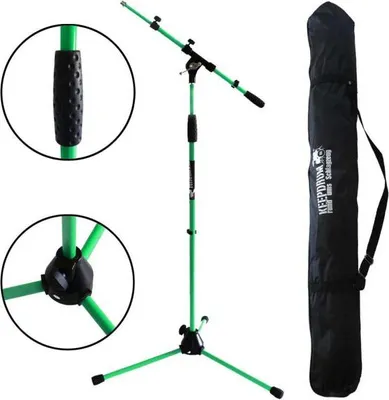 Immagine prodotto di keepdrum MS106 GR Asta microfonica verde con borsa