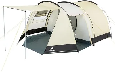 Produktbild von Zelt Super+ für 4 Personen | Großes Tunnelzelt mit 2 Eingängen und Vordach, 3000 mm Wassersäule | Gruppenzelt, Campingzelt, Familienzelt