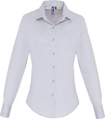 Produktbild von Premier Workwear WomenŽs Stretch Fit Poplin Long Sleeve Baumwolle Shir