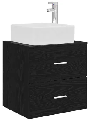 Immagine prodotto di vidaXL Lavabo da appoggio in rovere nero 49,5 x 41 x 63 cm