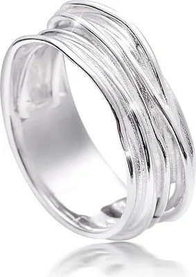 Produktbild von MATERIA Damen Wickel-Ringe 925 Sterling Silber rhodiniert in Ring-Schachtel SR-92