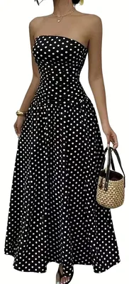 Productafbeelding van Currero Jurk met Polkadots Zwart S