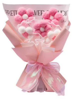 DIY Filzblumen-Bastelset, rosa, 25x31 cm, Muttertagsgeschenk