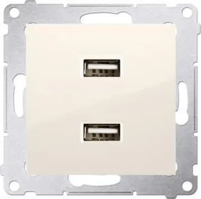 Zdjęcie produktu dla Kontakt-Simon DC2USB.01/43, Srebrny, Plastik, IP20, 230 V, 75 mm, 45 mm