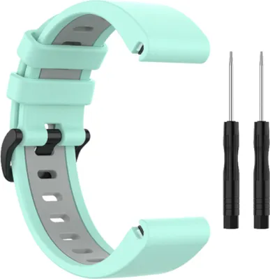 Obrázok produktu pre Pre Garmin Fenix 6 / 6 Pro Silikónová náhradná zelená / sivá ručná kapela Hodinky Hodinky