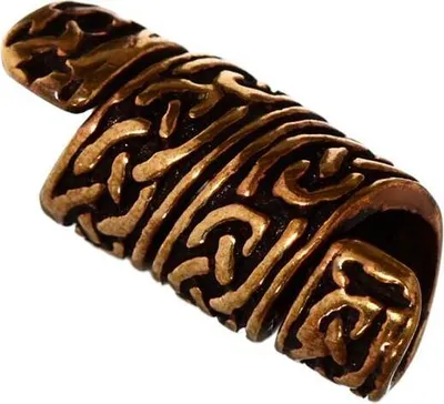 Produktbild von Haarschmuck Bartperle Rigani Keltischer Knoten Bronze Lockenperle 6408