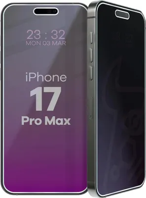 Produktbild von Hybridglas mit Privatschutzfilter für iPhone 17 Pro Max, Bizon Glass Mule Shadow, Matt
