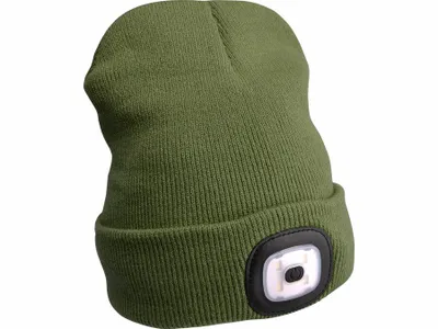 Produktbild von Extol Light (43192) Kappe mit Stirnlampe 4x45lm, wiederaufladbar, USB, grün, Universalgröße