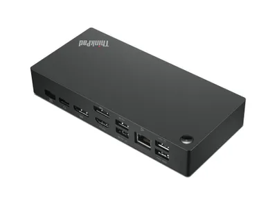 Image de Lenovo 40AY0090IT - Avec fil - USB 3.2 Gen 1 (3.1 Gen 1) Type-C - 10,100,1000 Mbit/s - noir - 4K