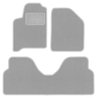 Image de Tapis de sol en moquette pour Renault Scenic I 1996-2003 (monospace) – jeu 4 pièces, gris, sur mesure – Wielganizator OSLO