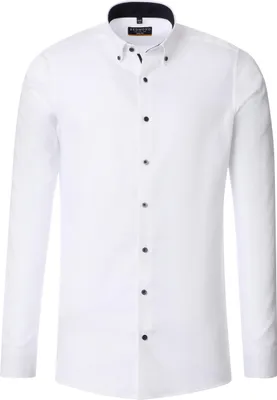 Produktbild von REDMOND Herren Businesshemd Langarm Button-Down Slim-Fit Weiß L
