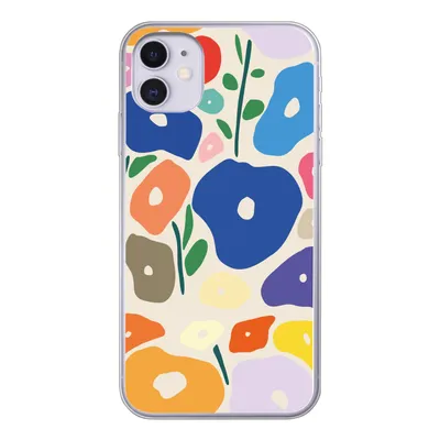 Produktbild von MuchoWow® Handyhülle Schutzhülle Hülle für iPhone 11 Blume - Abstrakt - Blätter Silikon Softcase Handy Hülle - Handytasche