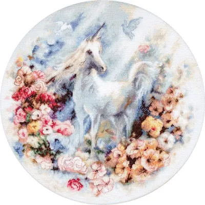 Produktbild von Letistitch Kreuzstich Set "Einhorn"; Zählmuster, 33,5x33,5cm