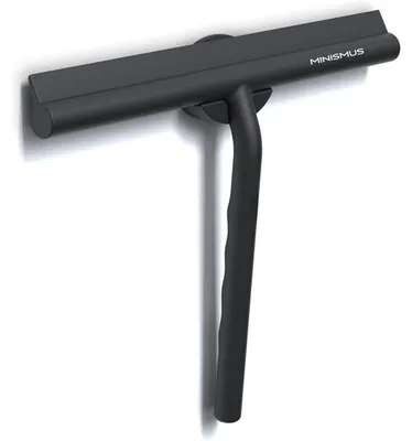 Produktbild von Minismus 21 cm Duschabzieher mit Magnet-Halterung - Abzieher für Dusche, Bad, Fliesen, Spiegel, Fenster -  ohne Bohren, selbstklebend -
