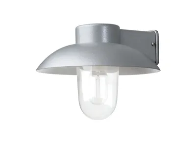 Zdjęcie produktu dla Lampa ścienna Konstsmide Mani z lakierowanego na srebrno aluminium z przezroczystym szkłem