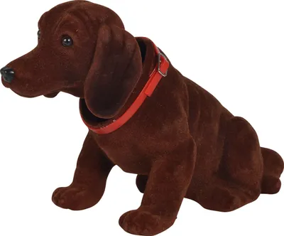 Produktbild von Simba Wackel Dackel Wackelkopf Waldi- Hund Deko Kult - Hutablage Retro Farbwahl dunkelbraun