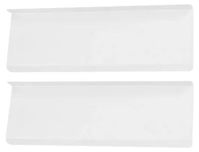 Obrázek produktu pro Sada nástěnných polic - kovové, závěsné - 2 kusy - 40x12,5 cm - nosnost 9 kg na polici - obdélníkové - bílé