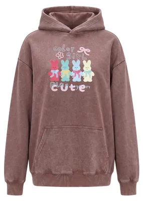 Zdjęcie produktu dla SUPSLIM - bluza z kapturem damska - brązowa, rozmiar S