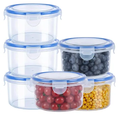 Productafbeelding van Set van 6 Ronde Vershouddozen van 300 ml voor Maaltijdprep