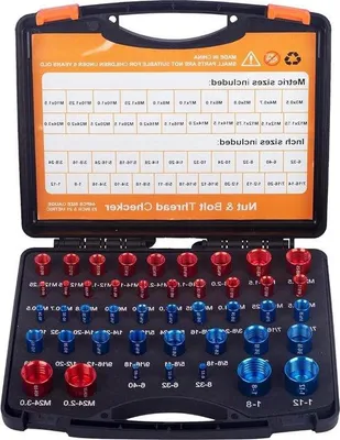 Productafbeelding van Set koolstofstalen draadcontrolemeters in opbergdoos, met precisiemeting