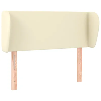 Obrázek produktu pro vidaXL Čelo postele s ušima krémové 103x23x78/88 cm Imitace kůže
