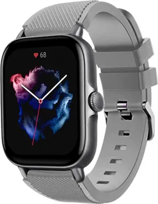 Produktbild von Strap-it Amazfit GTS 3 Silikonarmband (Grau)