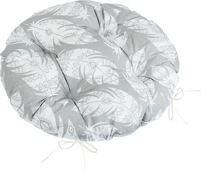 Zdjęcie produktu dla Poduszka Adéla pikowana okrągła - średnica 40 cm - szara, biała