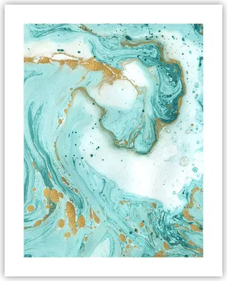 Produktbild von Poster - Poster ohne Rahmen - Abstraktion blau Wasser modern - 40x50 cm - Wand Bild - Wanddeko - Wandbilder - Kunstposter - Wandposter - Bilder - Kunstdruck - Wandbild - P2XPA40x50-2937