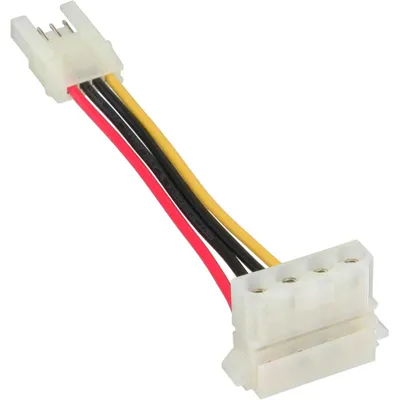 Produktbild von InLine Stromadapter, 8,89cm (3,5") Buchse zu 13,34cm (5,25") Stecker gewinkelt, 0,06 m, Männlich, Weiblich, Mehrfarbig, 6 g, 75 mm