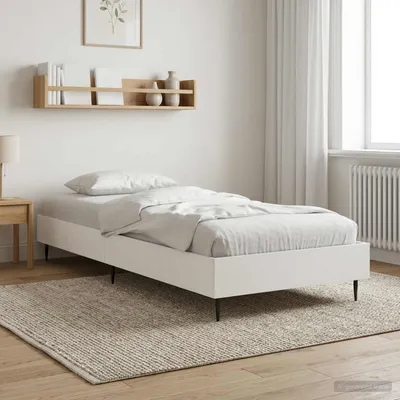 Image de Maison Exclusive - Cadre de lit blanc, 80 x 200 cm, en panneaux de particules