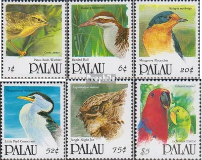 Produktbild von Briefmarken Palau-Inseln 1992 Mi 525-530 (kompl.Ausg.) postfrisch Freimarken: Vögel