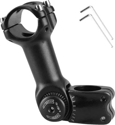 Produktbild von Famanu verstellbare Steuerrohrstütze 0-60 Grad 254 mm 318 mm - für Rennrad Mountainbike BMX - Schwarz