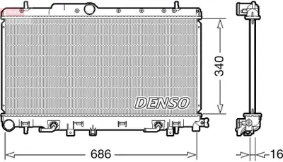 Produktbild von DENSO DRM36018 Kühler Wasserkühler Motorkühler für SUBARU IMPREZA Stufenheck (GD) IMPREZA Station Wagon (GG) Legacy III Kombi (BH) OUTBACK (BE, BH)