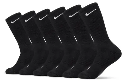 Productafbeelding van Nike 6-paar lichtgewicht tennisokken, model Everyday Crew SX7676, zwart, maat: 38-42
