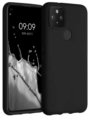 Produktbild von kwmobile Handyhülle für Google Pixel 5 Hülle - TPU Case - Kabelloses Laden - Schutzhülle Cover in Schwarz