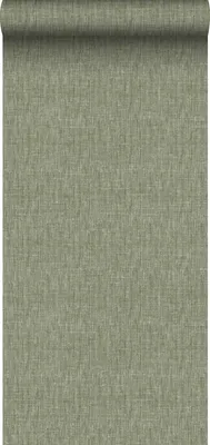 Produktbild von Sanders & Sanders Tapete Leinen-Optik Olivgrün 53 cm x 10 m