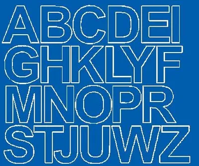Image de Lettres autocollantes, 4,5 cm, bleu mat