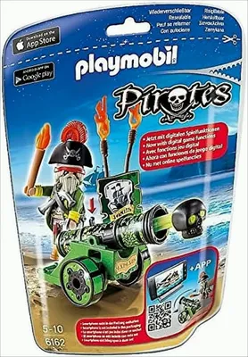 Produktbild von PLAYMOBIL 6162 - Grüne App-Kanone mit Piratenkapitän