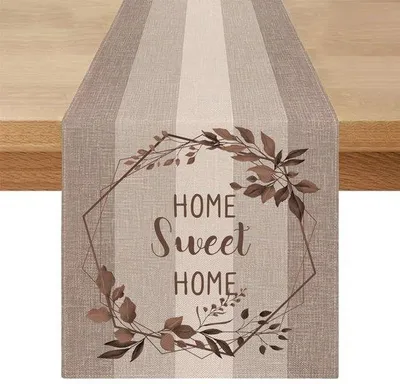 Zdjęcie produktu dla Elegancki lniany obrus – wodoodporny – 1 sztuka – 40 x 140 cm lub 33 x 183 cm