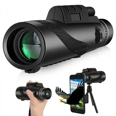 Produktbild von Monokular Teleskop 12x50 - Outdoor Fernrohr - HD BAK4 Prisma - Reise Monokular für Erwachsene - Kompakt Leicht - KF33.068
