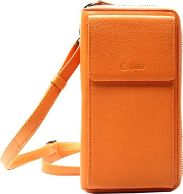 Productafbeelding van Esquire Leer portemonnee telefoontasje Peru Phone Wallet Bag Orange oranje