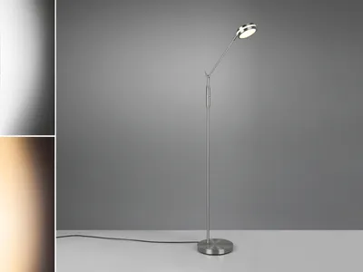 Produktbild von Dimmbare LED Stehleuchte FRANKLIN schwenkbar, Höhe 133cm, Silber