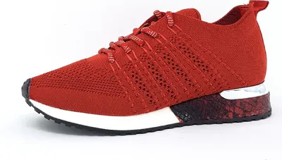 Produktbild von La Strada  Damenschuhe Schnürschuhe Sportive Schnürer Rot Freizeit, Schuhgröße:37 EU