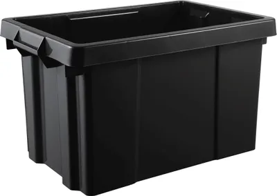 Produktbild von EDA Lagerkiste 54L - schwarz - Kunststoff - 60 x 40 x 33
