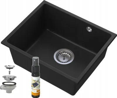 Produktbild von Manado Schwarzes Unterbaubecken aus Chrom 50