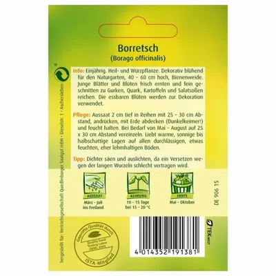 Produktbild von Quedlinburger Saatgut - Borretsch - Samen - 492712