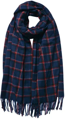 Produktbild von Clayre & Eef Winterschal Damen 70x180 cm Blau Polyester