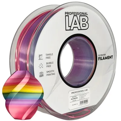 Zdjęcie produktu dla Filament Prof. Lab Silk Pla 1.75Mm 1Kg Tęczowy | Rainbow