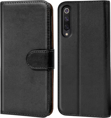 Produktbild von Conie Klapp Tasche für Xiaomi Mi 9 Kartenfach Rundumschutz Hülle in Schwarz